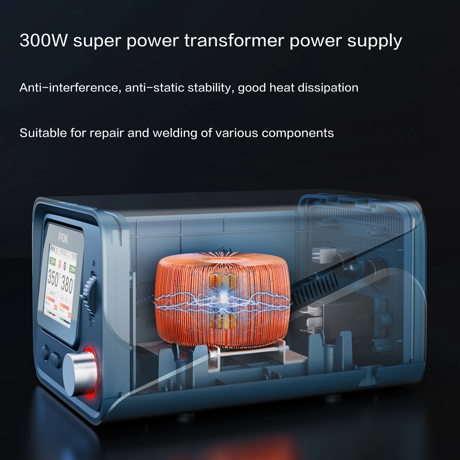 듀얼 납땜 스테이션, 용접기 수리, BGA SMD 휴대폰, 다양한 부품, i2C PDK1200, 300W, T115, T210, T245 도구와 함께 작동
