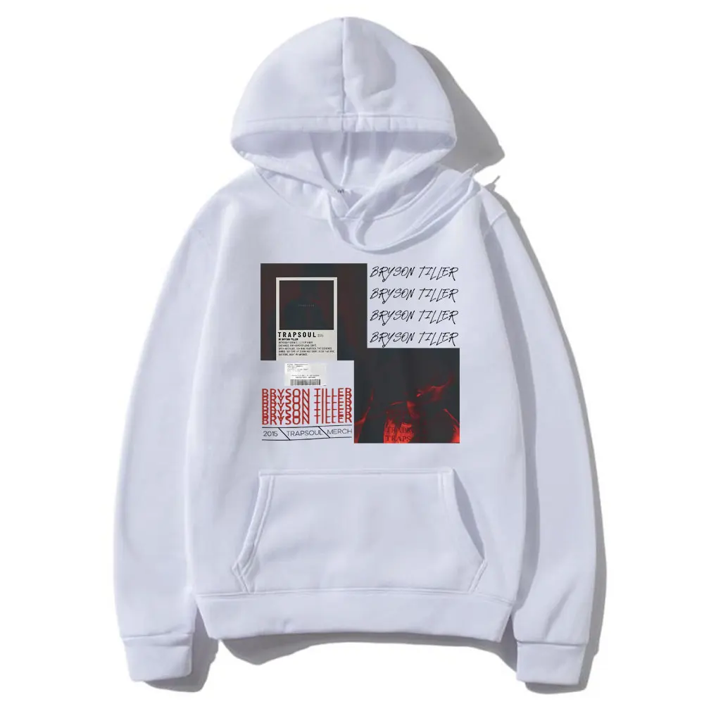Rapper Bryson Tiller T R A P S O U L Music Album Print Hoodie Men's Oversized Sweatshirt Male Hip Hop Fashion Vintage Streetwear
