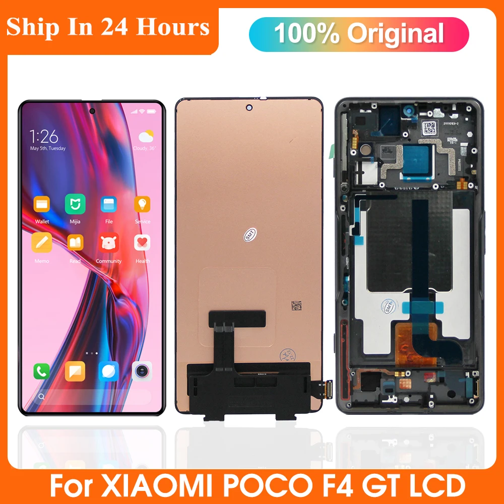 

ЖК-дисплей 6,67 ''для Xiaomi Poco F4 GT, дигитайзер сенсорного экрана в сборе для POCO F4 GT 21121210G, замена экрана