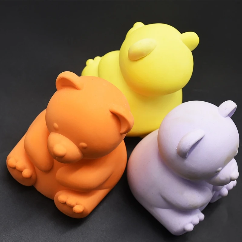 3D Bear Mold Silicone Epoxy Molds Plaster Resin Casting Mould DIY Cake Chocolate Decorating Tools