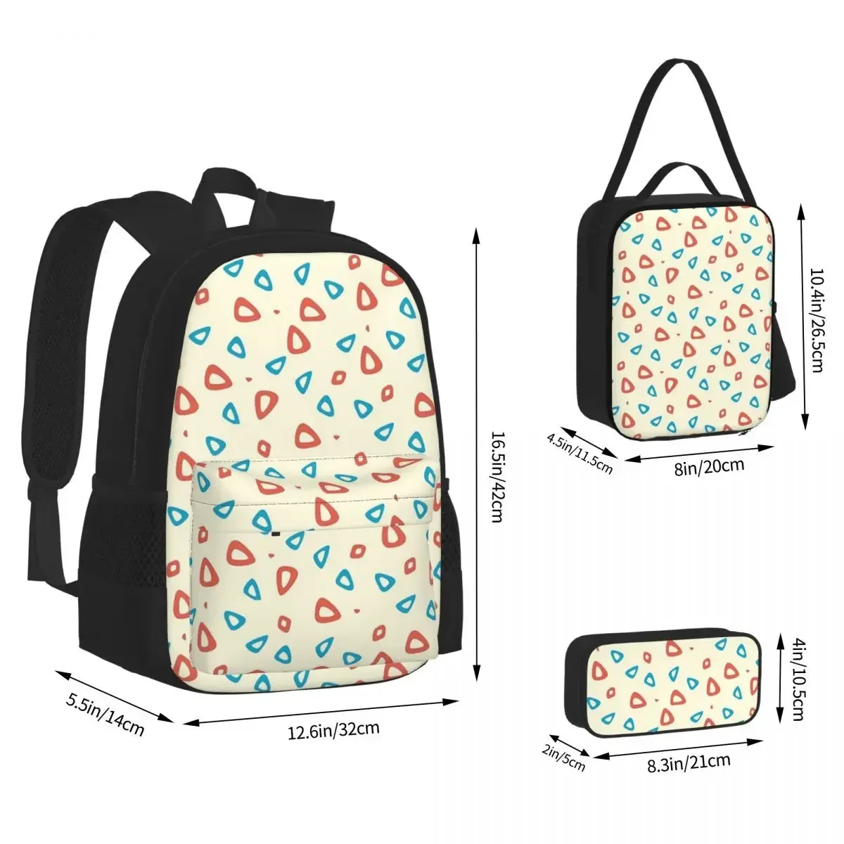 

Togepi Pattern Backpacks Boys Girls Bookbag Children School Bags Cartoon Kids Rucksack Lunch Bag Pen Bag Three-Piece Set