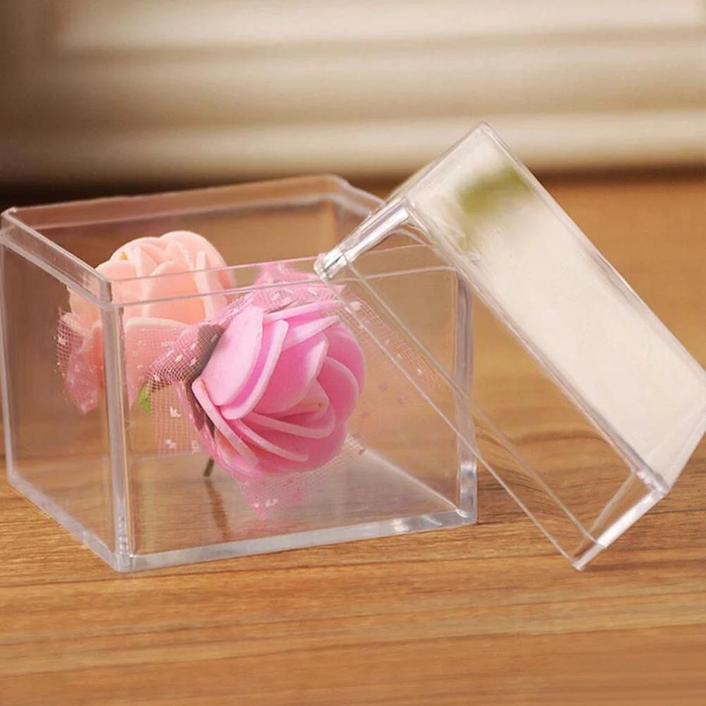 

Square Practical Storage Boxes Figurine Clear Display Cases Small Acrylic Box Acrylic Cube Box Small Acrylic Cubes