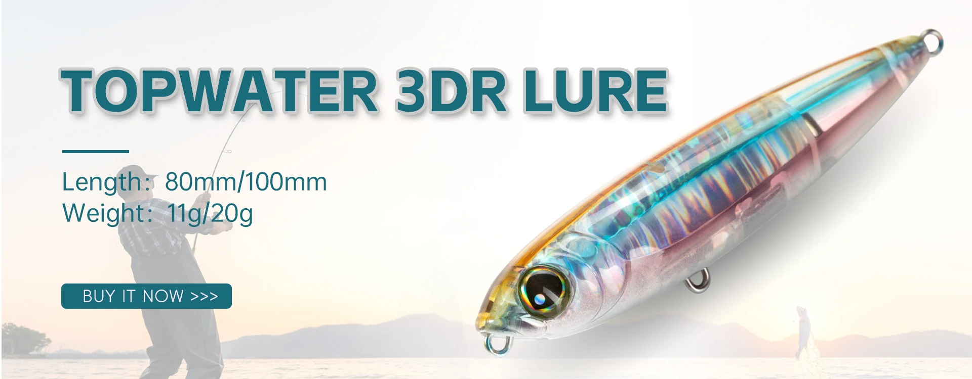 D1 Topwater Popper Angelköder, 90 mm, 18,8 g, schwimmender harter Köder mit Drillingshaken für Barsch, Hecht, Salzwasser, Süßwasser, Angelausrüstung DT4009 – Detail 3