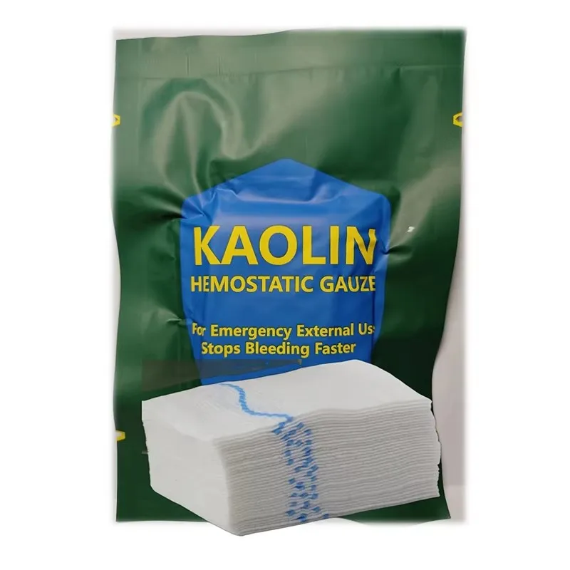 Hemostatic Kaolin Gauze Combat First Aid Trauma Z Shape Soluble IFAK Tactical Army User External First Aid Kit 1 Bag For first aid kit
