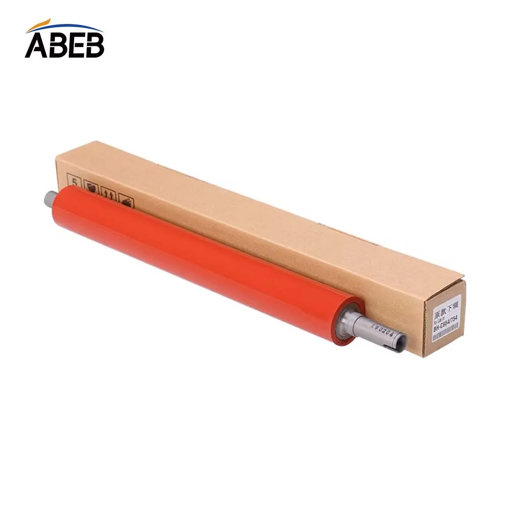 코니카 미놀타 비즈허브 C554 C654 C754 C558 C658 C758e용 C654 C754 하부 퓨저 1개, OEM 압력 롤러 퓨저 부품 하부 롤러