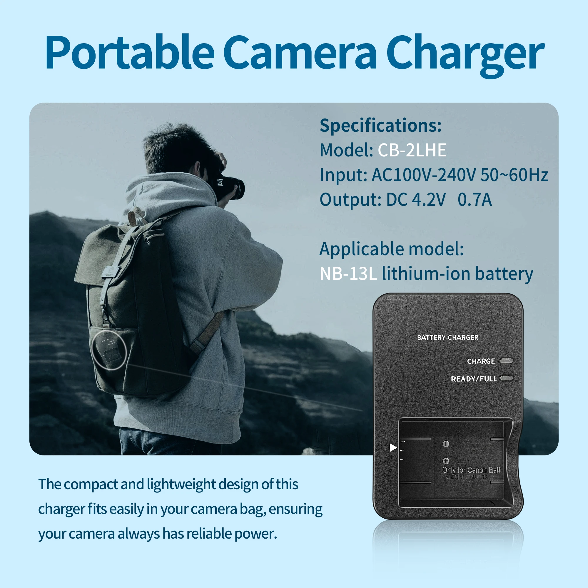 캐논 G1 G5x G7x G9X Sx620 Sx720 Sx730 Sx740 HS 카메라용 배터리 충전기 CB-2LH CB-2LHT CB-2LHE NB-13L 배터리 충전기