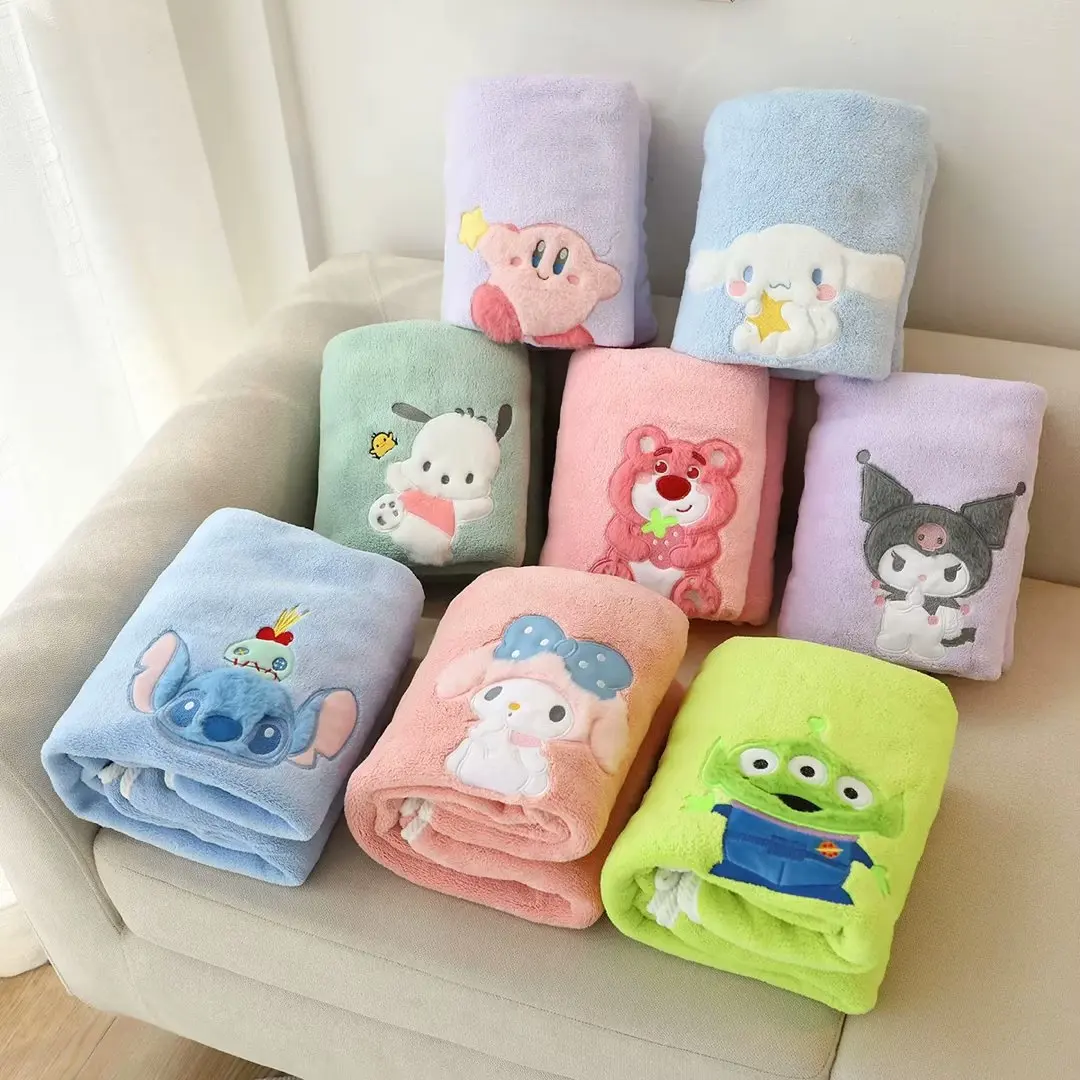 

Kawaii Sanrio Kuromi Anime Bath Towel Cartoon My Melody Cinnamoroll Soft Quick-Drying Beach Blanket Cute Things for Girls