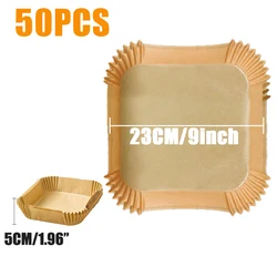 Non-Stick Rectangular Disposable Baking Paper Liner (50PCS-23cm-Square)
