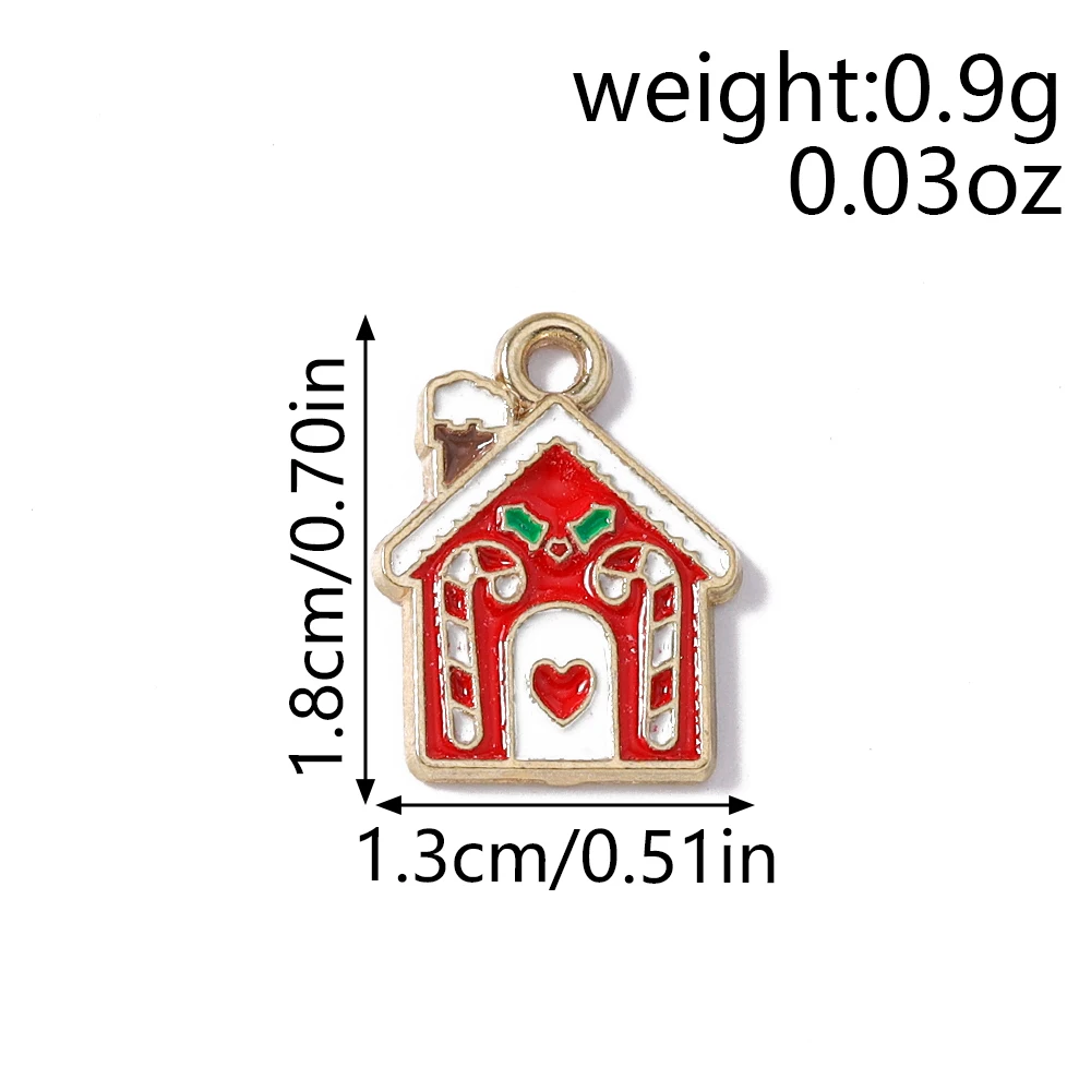 Leslie 10 Stück/Lot Emaille Weihnachten LKW Charms für Ohrringe Weihnachtsbaum Schneemann Schneeflocke Schneemann Charms DIY Schmuckherstellung – Detail 16