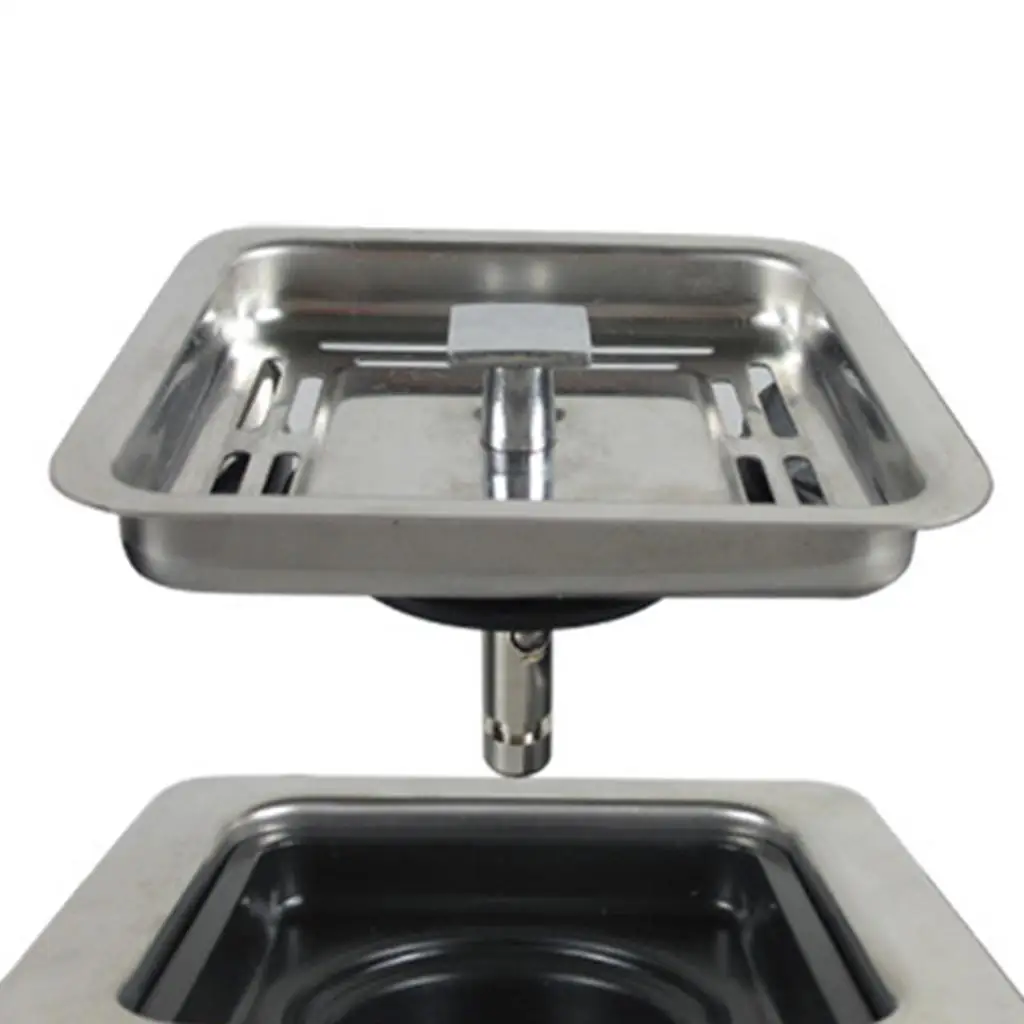 114x114mm Square Garbage Disposer Drain Basket Stainless Steel Kitchen Sink Strainer Adapter Sink Disposal Stopper