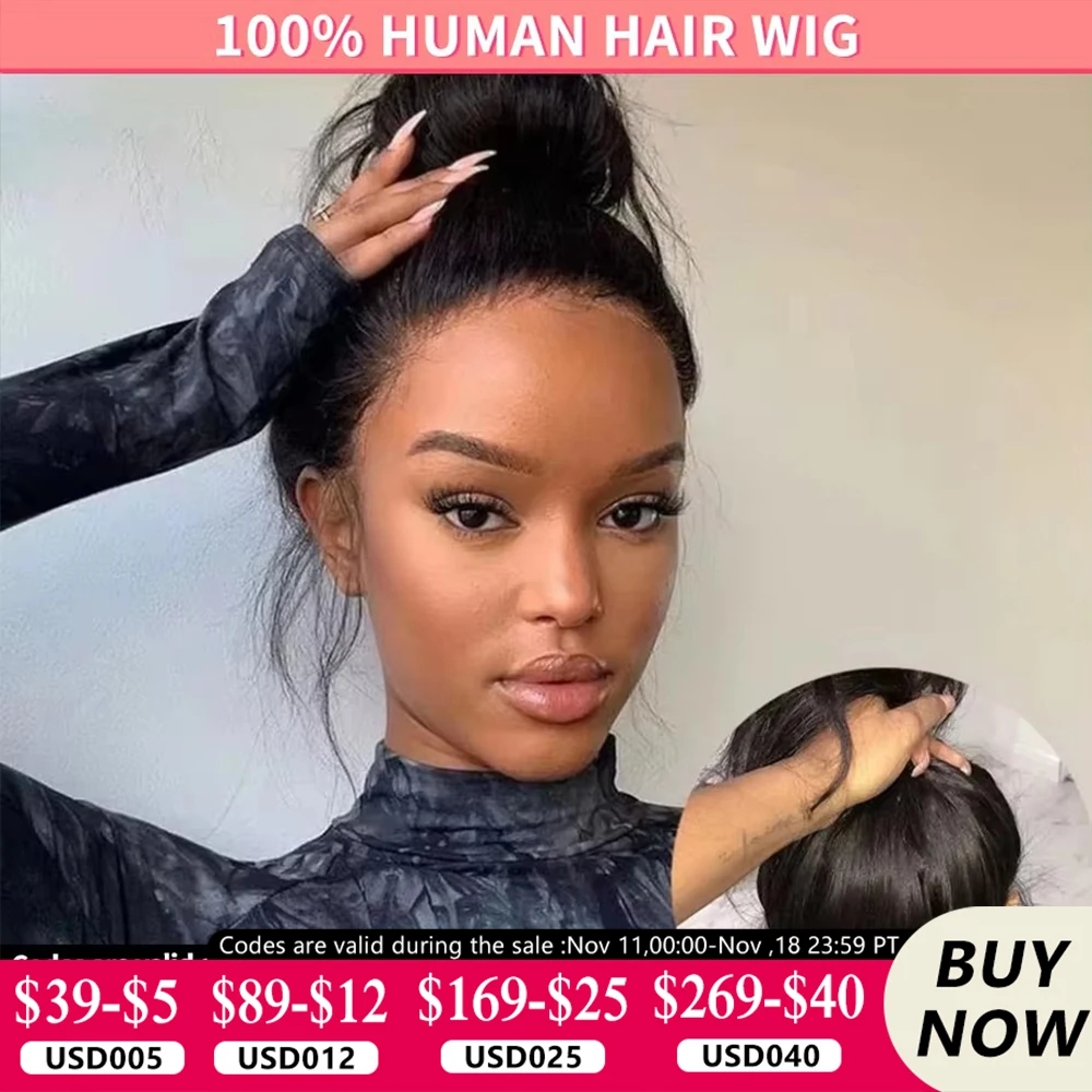 Lace Front Wig Human Hair Wigs 360 Lace Wig Straight 360 Full Lace Frontal Wigs Ponytail Transparent 13x6 13x4 Lace Front Human Hair Wigs For Women Brazilian Wig MYLOCKME