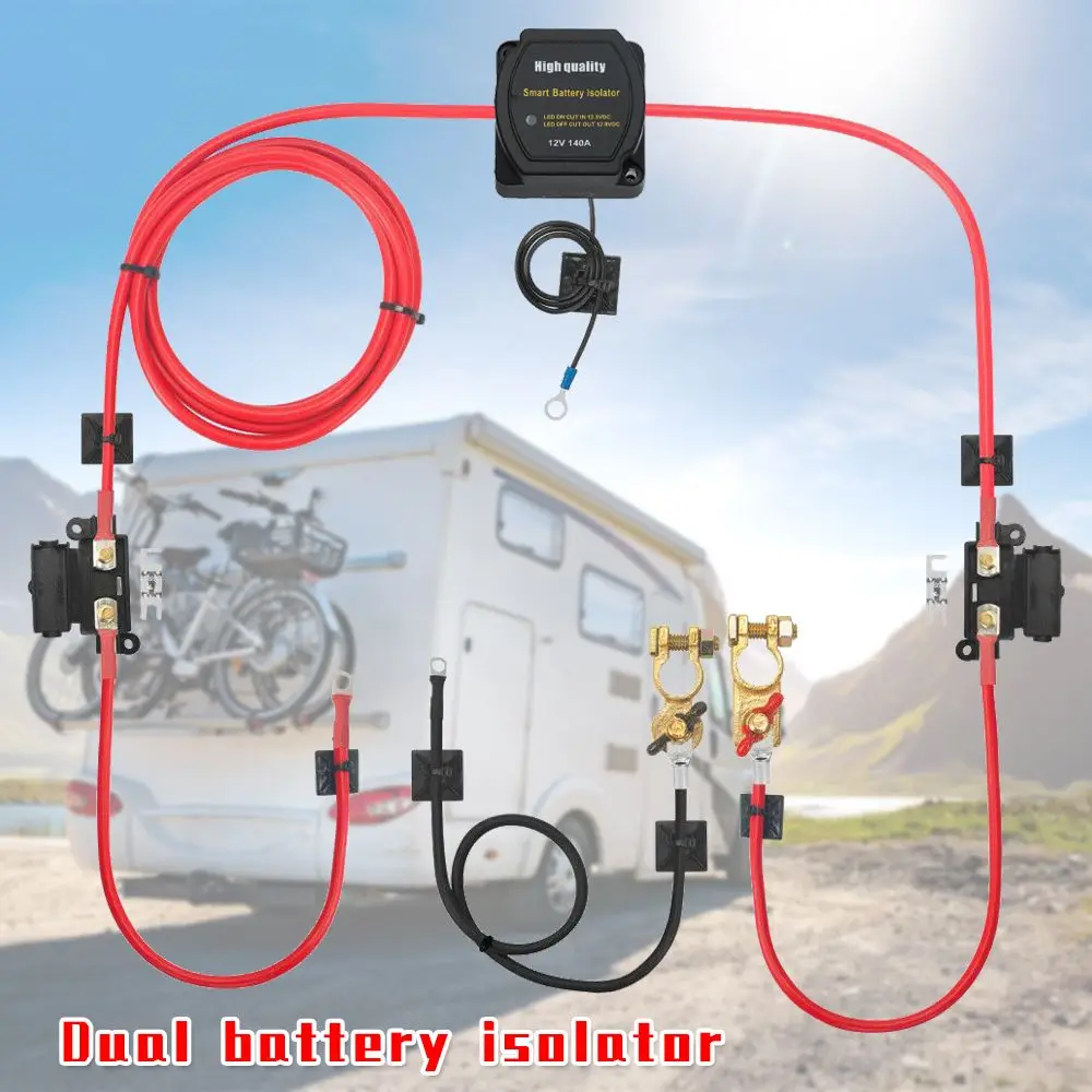 12v140AMPSmartPowerSupplyDoubleBatteryIsolatorLeadT4T5