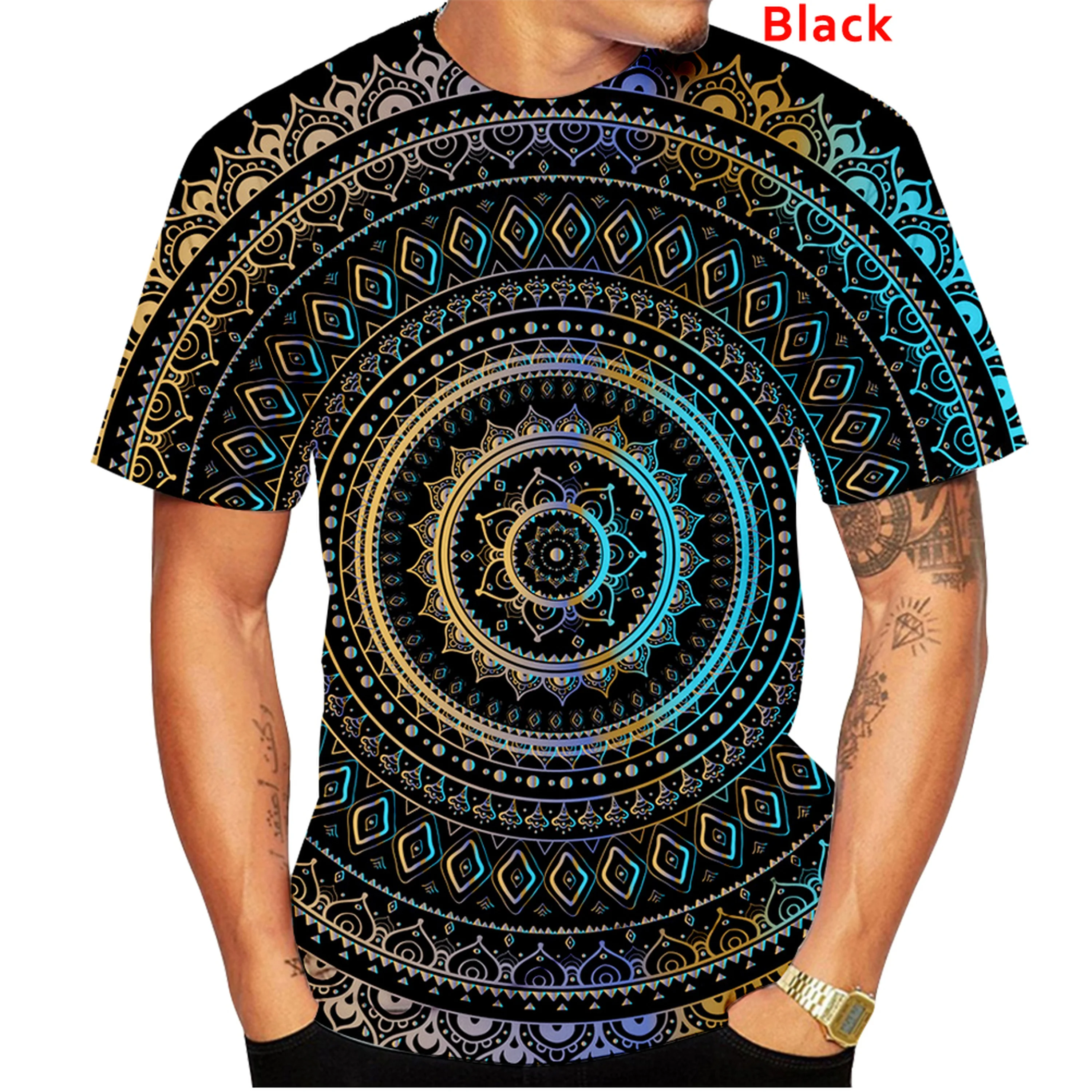 

Fashion best sale Mandala boho bohemian patterned print t shirt 3d shirt