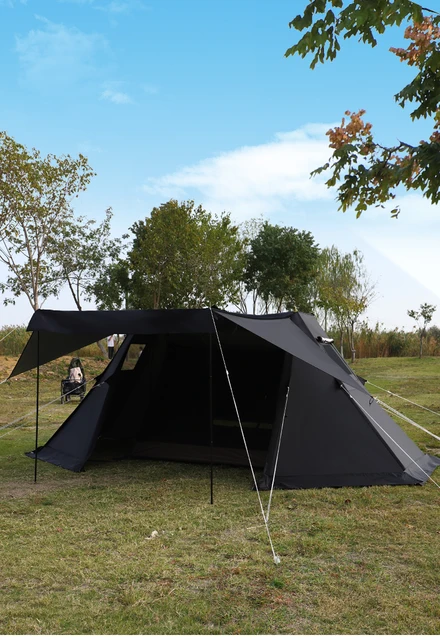 Kaufe Outdoor Bergsteigen Camping Shelter Vorhang Licht Luxus 1-2 Personen  Zelt Oxford Twin Peaks Tourist Glamping Wasserdichte Zelte