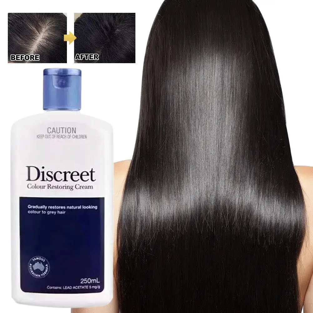 250ml Original Restoria Discreet Colour Restoring Cream Hair Care Reduce Grey Hair For Men & Women Black Hair Restoration Lotion 5