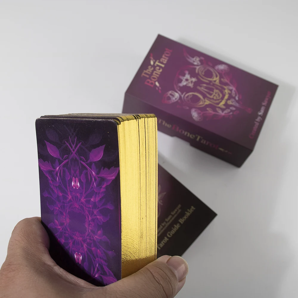 The Bone Tarot Deck intuitive divination deck 78 card tarot gilt edge with booklet gilt edge Fortune Telling Game Divination Too 4