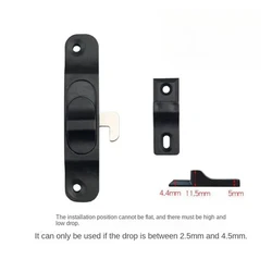 Enhanced Universal Plastic Folding Screen Door Latch with Anti - Theft Lock (Black)