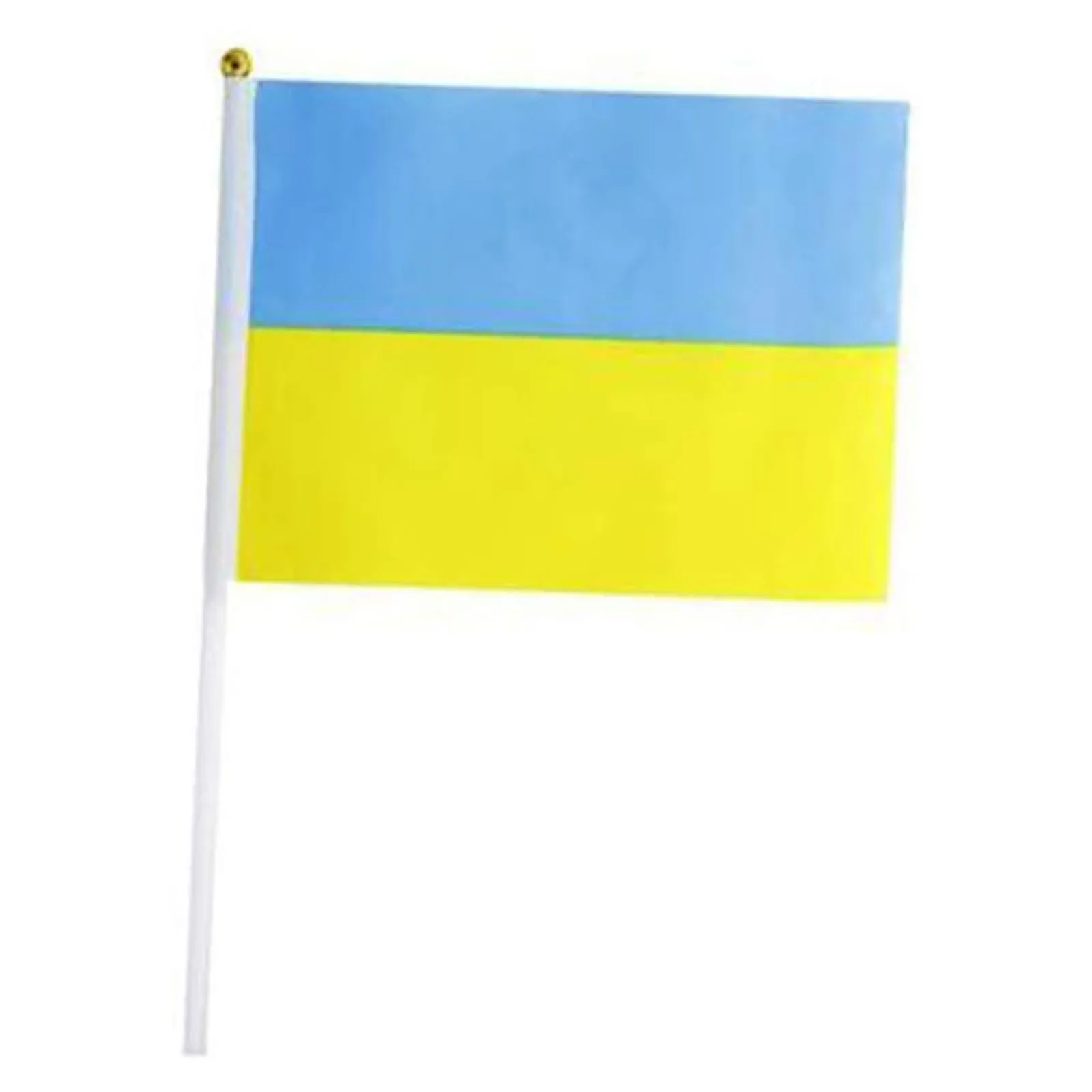 100pcs Ukraine Flag Ukrainian Hand Held Small Mini Stick Flags Decorations Flags For Party Festival Parades Parties Decor