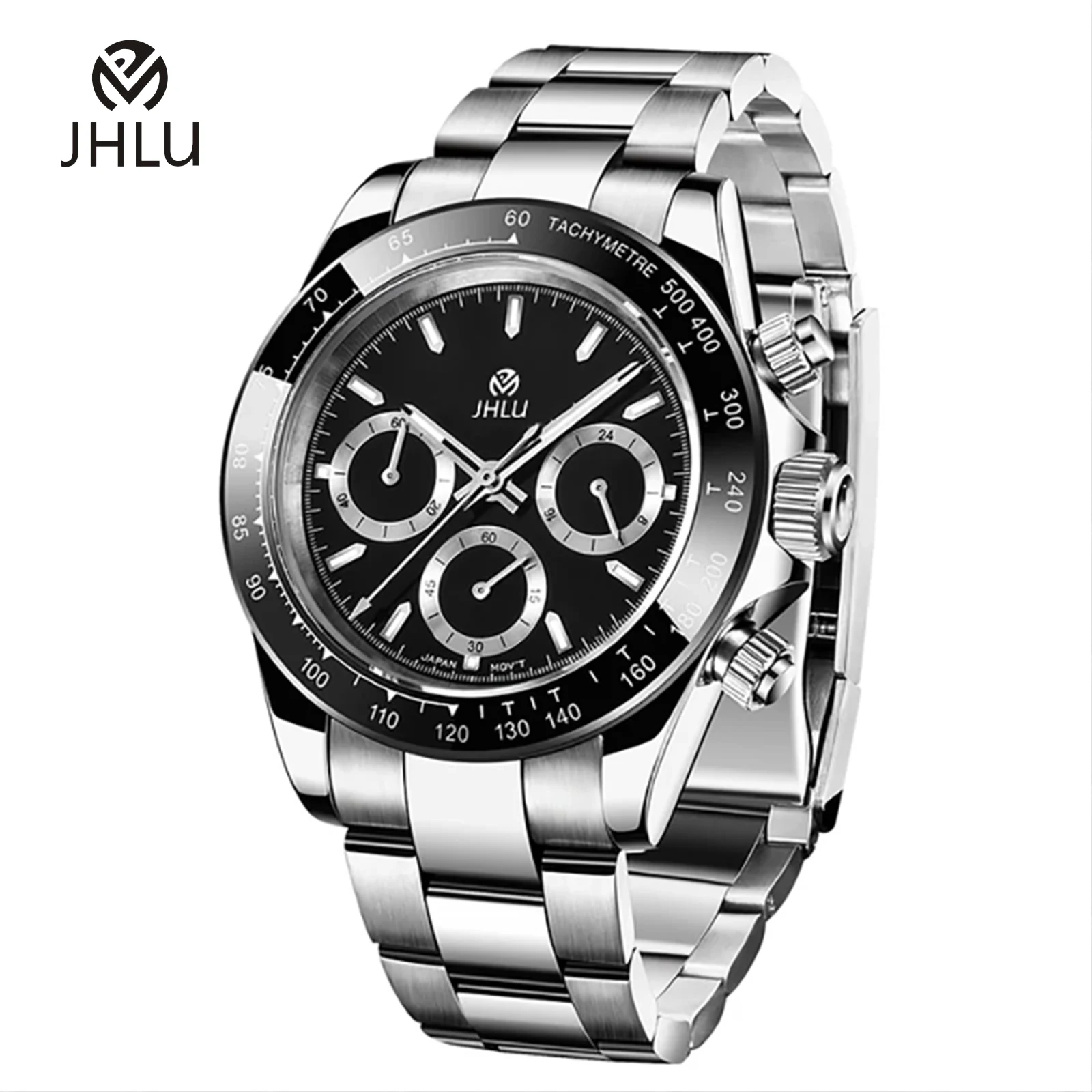 

JHLU Stainless Steel Waterproof Mens Skeleton Watches Top Brand Luxury Transparent Mechanical Sport Male Wrist Watches