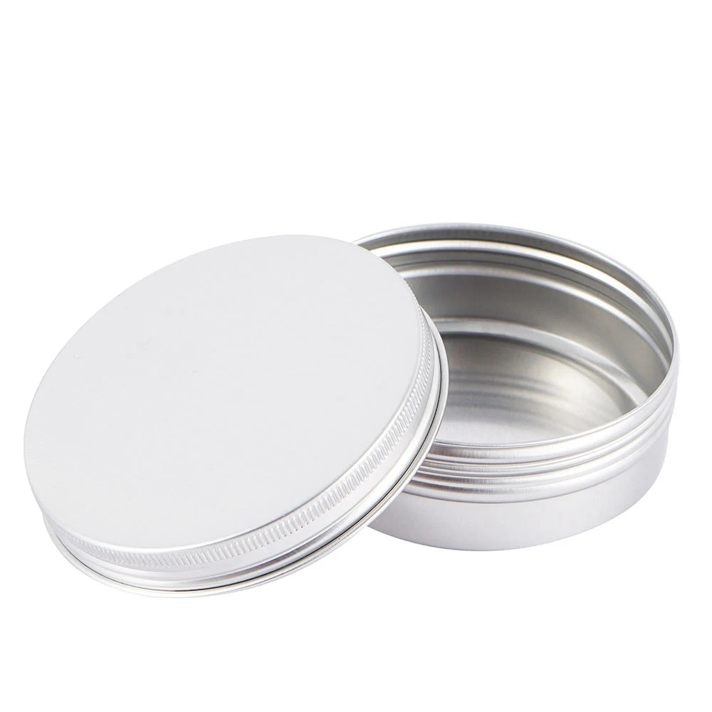 Aluminum Tin Jar Mini Portable Aluminum Container Box 10Pcs 50/100ML storage jar for Cream Balm Candle Cosmetic Multi-functional Storage