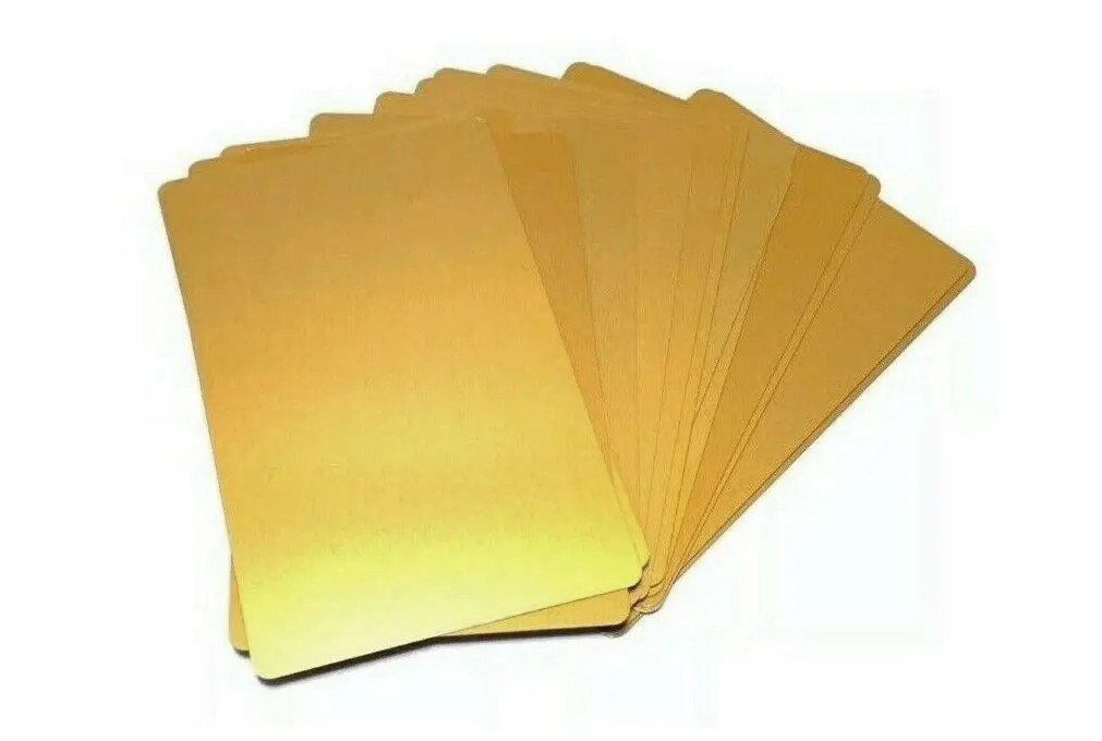 Metal Business Card Blanks Anodized Aluminum Engraving Stamping
