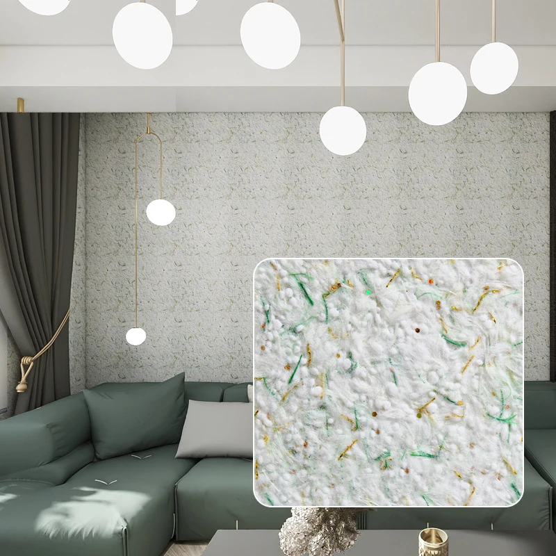 Ecological Wall Clothing Plant Fiber Paint Self-Brushing Wall Mud Living Room Decoration Instead Of Wallpaper Stickers