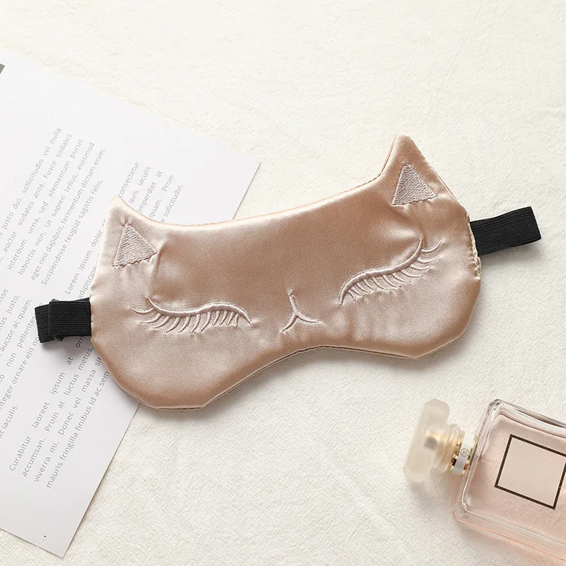 Description Picture 3 of itemEye Mask for Sleeping Masks for Night Cute Cat Silk Sleep Eye Cover Patch Travel Eyepatch Nap Shade Blindfold Women Eyeshade