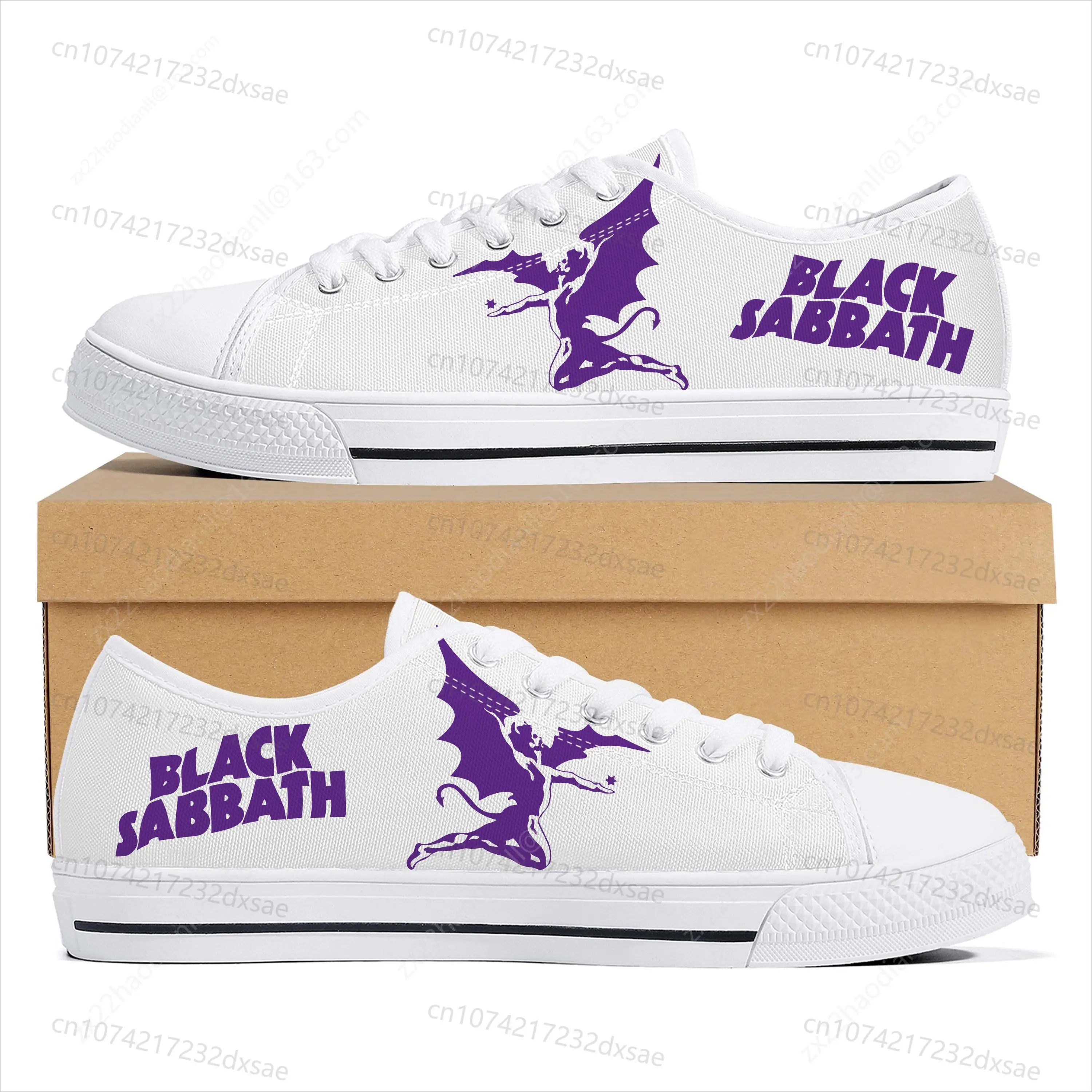Black Heavy Metal Band Sabbath Low Top High Quality Sneakers Mens Women Teenager Canvas Sneaker Casual Couple Shoes Custom Shoes