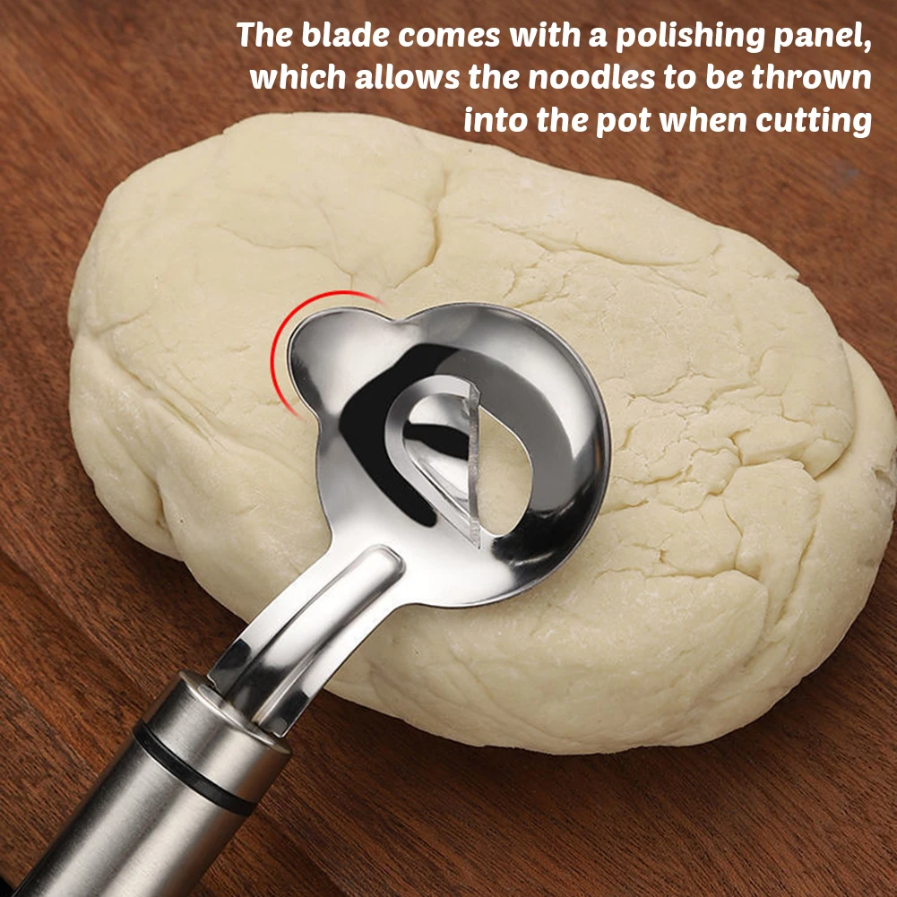 Manual Noodles Dough Cutter Hanging Hole Stainless Steel Sliced Noodle Knife Durable Noodle Making Scraper Kitchen Gadget