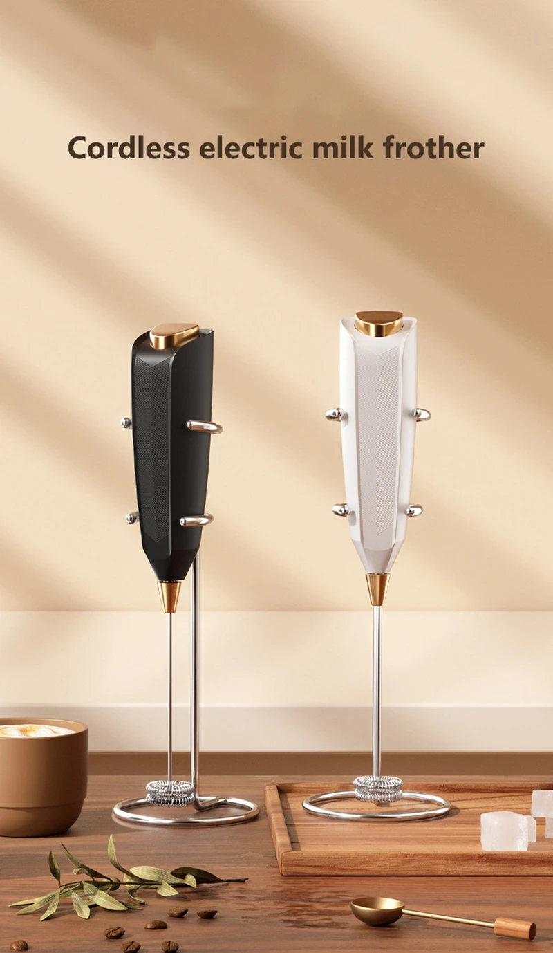 Wireless Milk Frother - Electric Handheld Foam Maker | USB Rechargeable 15s Fast Frothing