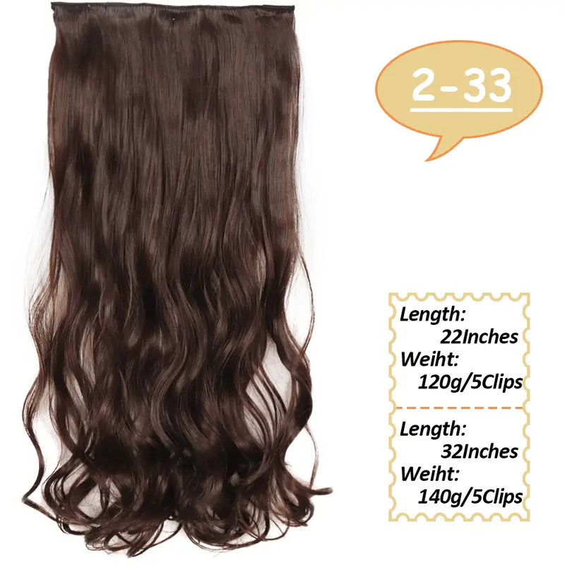 NICESY Synthetic Long Wavy 5 Clips Hair Extensions 22Inch/32Inch Clip On Hair Extensions High Tempreture Fake For Women - Image 11