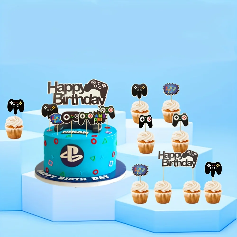LaVenty level up decorazione di compleanno videogioco 8 decorazioni di compleanno gamer supporti per feste di otto anni decorazioni per feste di compleanno