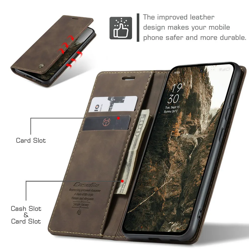 Luxury Leather Magnetic Book Case