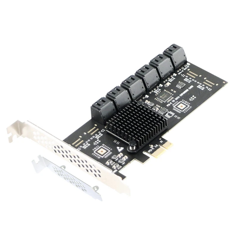 

PCI-E к 12-портовой плате расширения SATA3.0 ASM1064 Настольный сервер 6G не поддерживает RAID Arrays