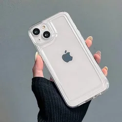 Sleek Transparent Silicone Protective Phone Case - iPhone 14 (Transparent)