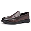 British Style Classic Loafers Men's Thick Soled Genuine Leather Business Formal Adult Leather Shoes Brand Low Heel Casual Shoes 6