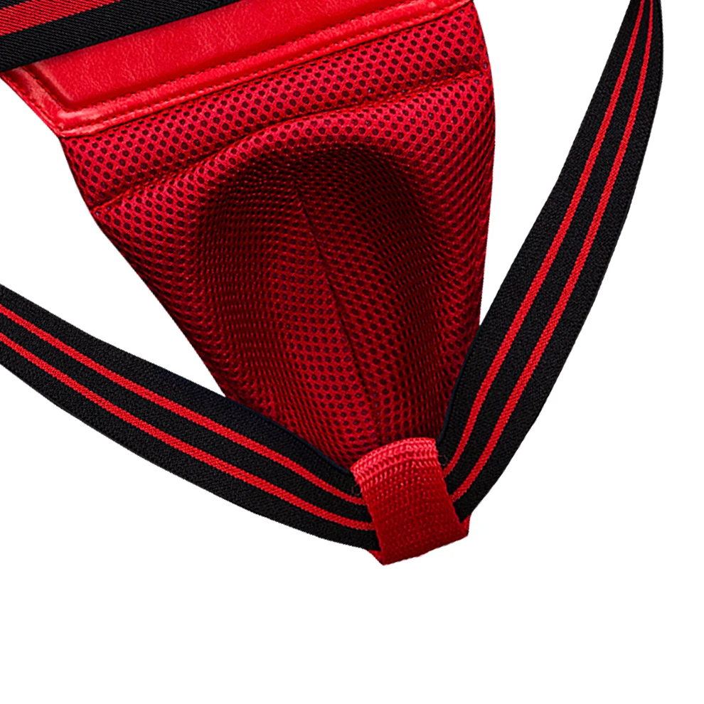 Groin Protector Red Blue Black MMA Kick Boxing Sports Crotch Guard Men Kids Taekwondo Sanda Training Protector Jockstrap Groin Supporter