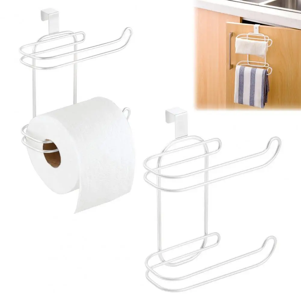 Tissue Holder Double-layer Toilet Paper Holder with Strong Load-bearing Capacity Rust-resistant Tissue Rack for Bathroom Kitchen