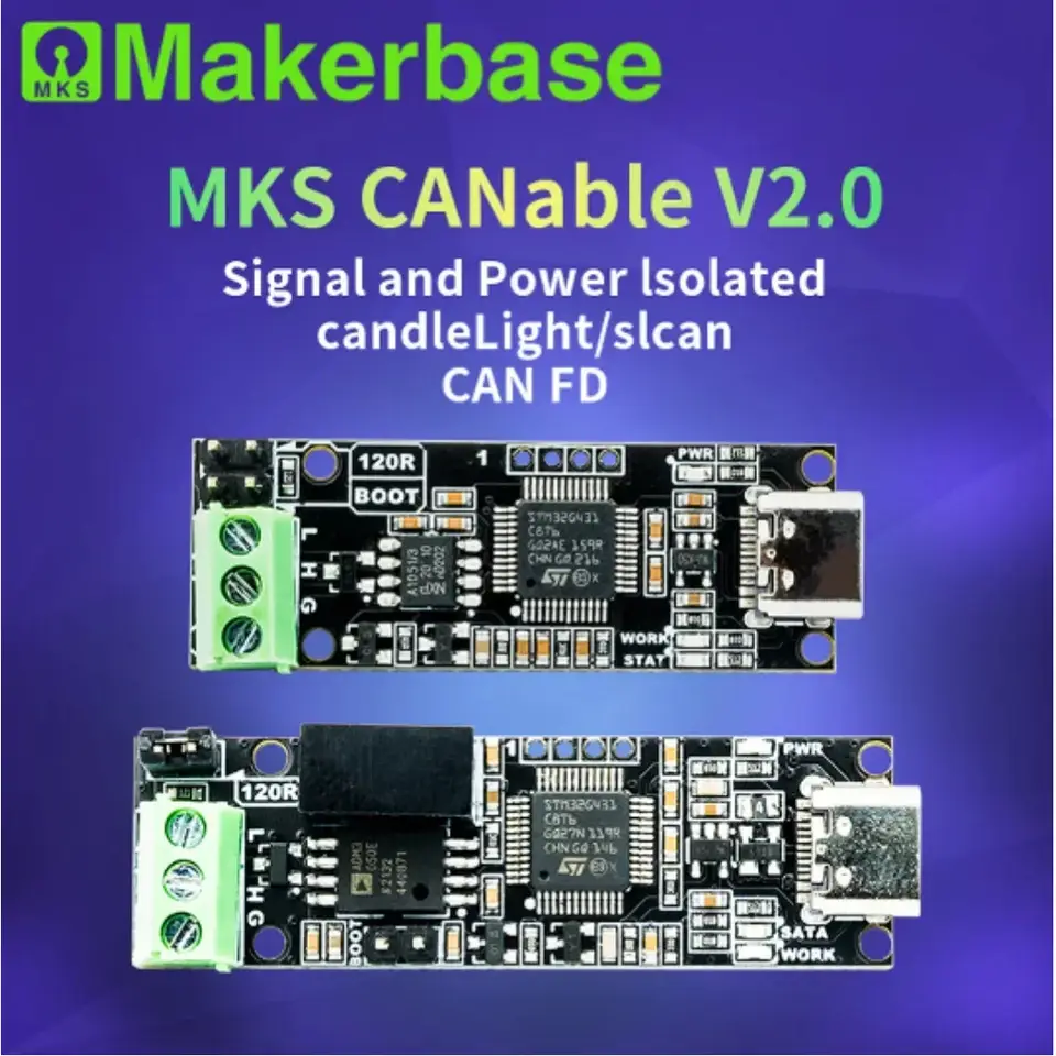 Makerbase CANable 2.0 SHELL USB to CAN adapter analyzer CANFD slcan SocketCAN CANdleLight klipper image 2