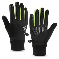 Children's Thermal Fleece Touchscreen Winter Gloves - Soft, Warm, and Anti - Slip - S (6 - 10 years old) (Green)