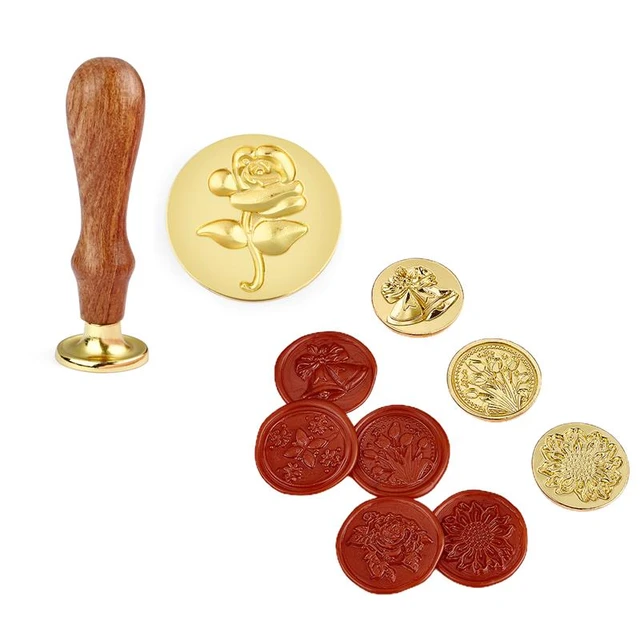 Wax Seal Stamp Set Kit Romantic Macaron Lacquered Stamp Craft