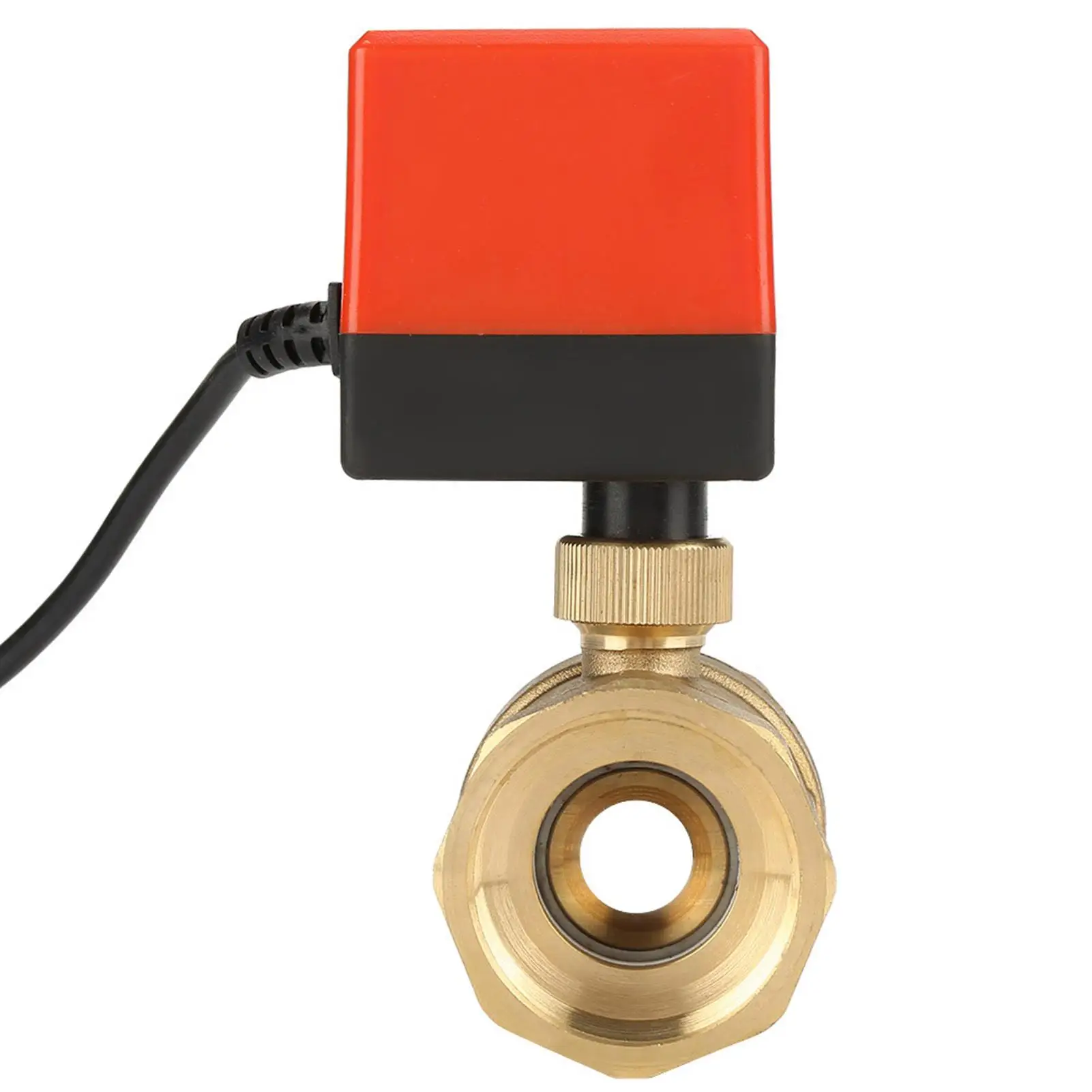 DC 24V Electric Ball 2 Way 3-Wire Brass Body DN40 G1/2 Threaded for Industrial Home Use-High-Quality Relay Control