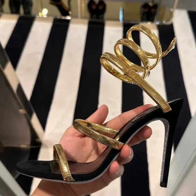 Eilyken Summer Street Style Ankle Strap Open Toe Narrow Band Women Sandals Thin High Heels Stripper Sexy Banquet Shoes 2