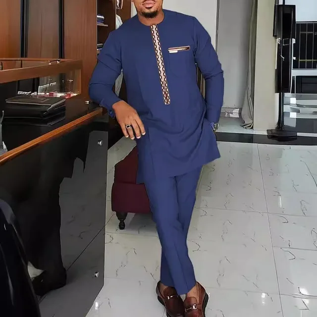Chinedu Embroidered Dashiki Outfit - Image 3