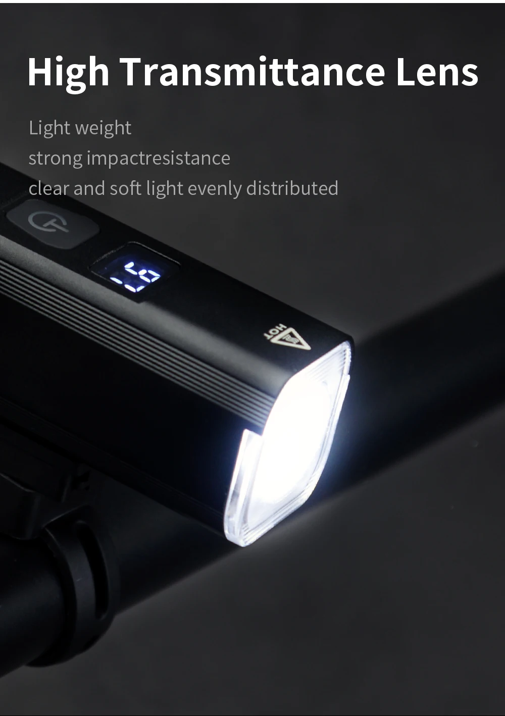 ThinkRider 4500mAh Bike Light USB Rechargeable 1300 Lumens Bike Headlight LED Super Bright Flashlight Front Lights and Back Rear