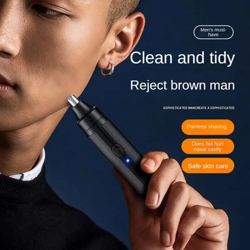 

NEW Electric Nose Hair Trimmer USB Charging Nasal Cavity Cleaning Artifact Nose Hair Scissors Ear Razor Removal Shaving Tool