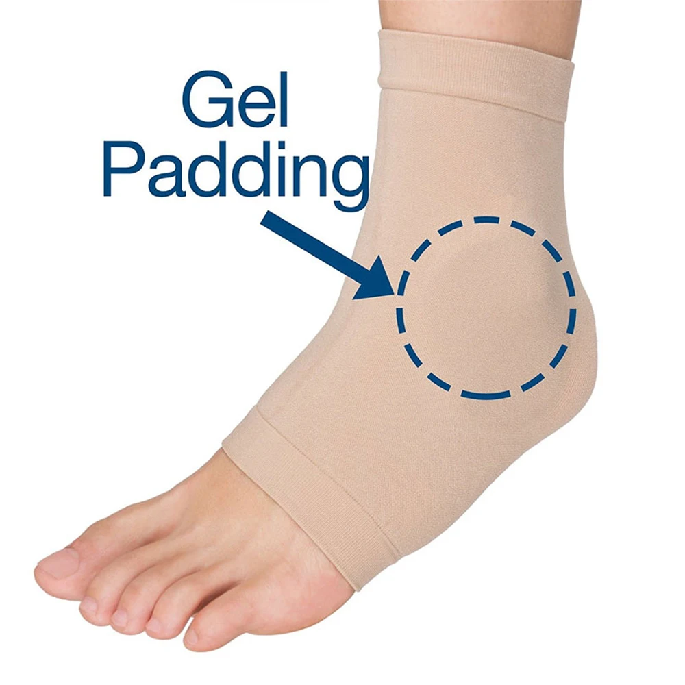 Heel protectors Achilles Tendon Heel Protector Compression Padded Sleeve Socks Bursitis Tendonitis Tenderness 1 Pair