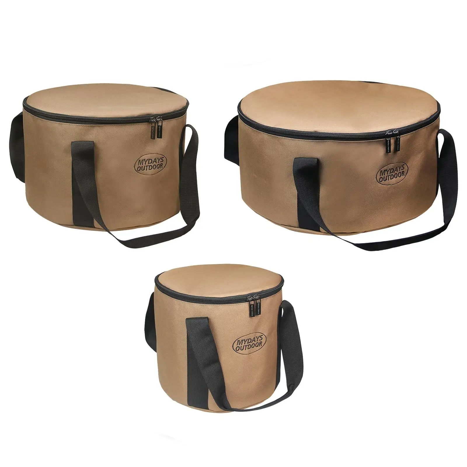 Oxford Cloth Camping Pot Storage Bag Waterproof Round Multifunctional Soft Lining
