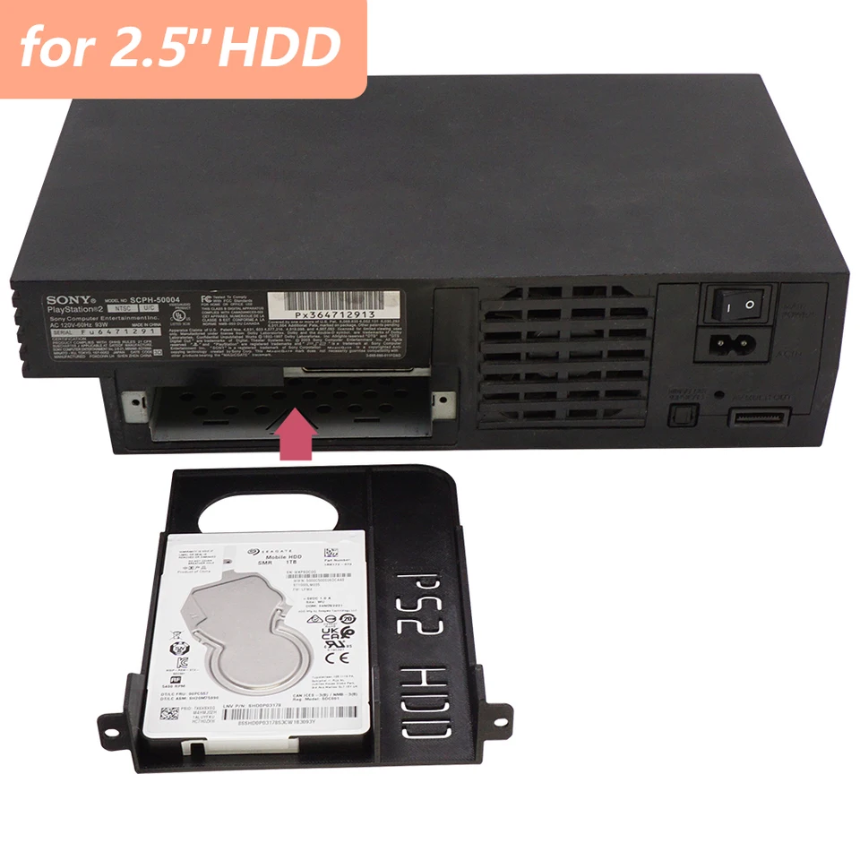 Beugel voor Harde Schijf, ABS Eenvoudige Installatie 2 Stuks 2,5 Inch Beugel voor Harde Schijf voor SCPH 30000 Console (BLACK