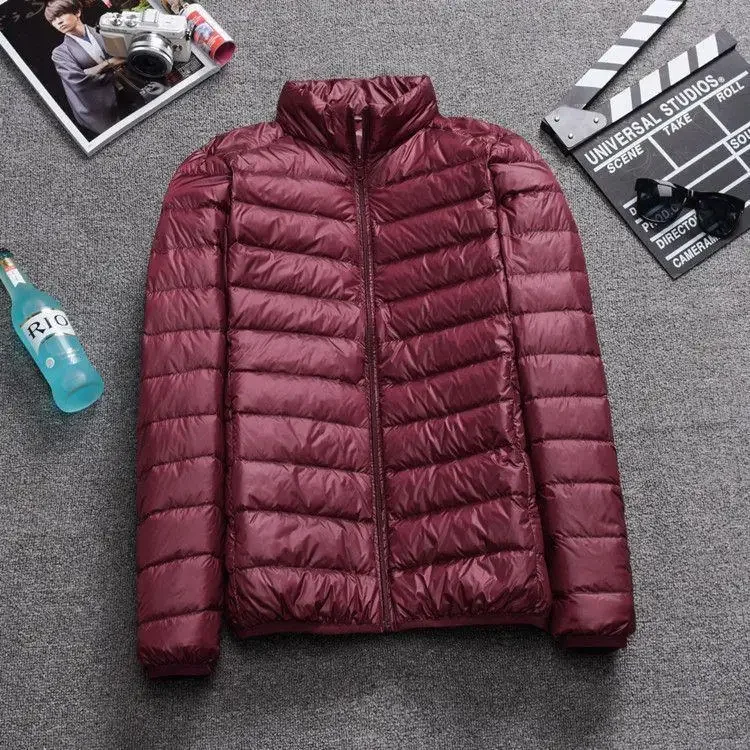 Thin Down Coat For Men Short Cropped Style Suitable For Middle-aged Elderly Fat Men Easy To Wear Take Off